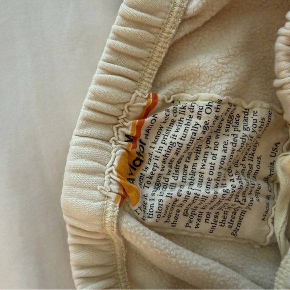 Aviator Nation White Track Pants with Rainbow Side Stripes - Picture 7 of 8